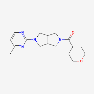 molecular formula C17H24N4O2 B2503164 [2-(4-Methylpyrimidin-2-yl)-1,3,3a,4,6,6a-hexahydropyrrolo[3,4-c]pyrrol-5-yl]-(oxan-4-yl)methanone CAS No. 2415501-30-1