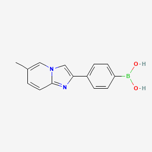 molecular formula C14H13BN2O2 B2503170 (4-{6-甲基咪唑并[1,2-a]吡啶-2-基}苯基)硼酸 CAS No. 2377608-29-0