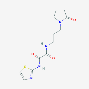 molecular formula C12H16N4O3S B2503172 N1-(3-(2-oxopyrrolidin-1-yl)propyl)-N2-(thiazol-2-yl)oxalamide CAS No. 899978-60-0