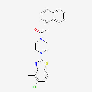molecular formula C24H22ClN3OS B2503175 1-(4-(5-氯-4-甲基苯并[d]噻唑-2-基)哌嗪-1-基)-2-(萘-1-基)乙酮 CAS No. 922664-86-6
