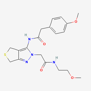 N-(2-methoxyethyl)-2-(3-(2-(4-methoxyphenyl)acetamido)-4,6-dihydro-2H-thieno[3,4-c]pyrazol-2-yl)acetamide