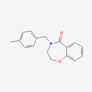 molecular formula C17H17NO2 B2503187 4-(4-甲基苄基)-3,4-二氢-1,4-苯并恶杂环-5(2H)-酮 CAS No. 866156-31-2