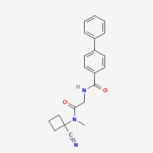 2-({[1,1'-biphenyl]-4-yl}formamido)-N-(1-cyanocyclobutyl)-N-methylacetamide