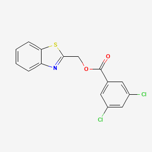 molecular formula C15H9Cl2NO2S B2503194 Benzo[d]thiazol-2-ylmethyl 3,5-dichlorobenzoate CAS No. 325987-61-9