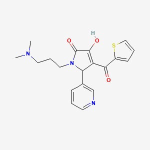 1-(3-(dimethylamino)propyl)-3-hydroxy-5-(pyridin-3-yl)-4-(thiophene-2-carbonyl)-1H-pyrrol-2(5H)-one
