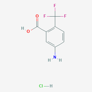molecular formula C8H7ClF3NO2 B2503208 5-Amino-2-(trifluoromethyl)benzoic acid hydrochloride CAS No. 1803593-18-1