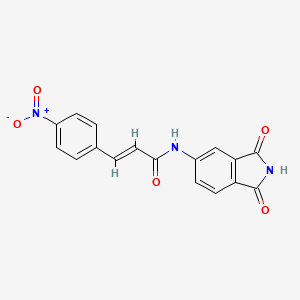 molecular formula C17H11N3O5 B2503218 (2E)-N-(1,3-dioxo-2,3-dihydro-1H-isoindol-5-yl)-3-(4-nitrophenyl)prop-2-enamide CAS No. 425684-84-0
