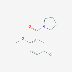 molecular formula C12H14ClNO2 B250322 1-(5-Chloro-2-methoxybenzoyl)pyrrolidine 