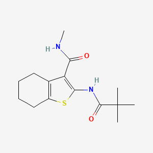 molecular formula C15H22N2O2S B2503220 N-甲基-2-叔丁酰胺基-4,5,6,7-四氢苯并[b]噻吩-3-羧酰胺 CAS No. 892981-25-8