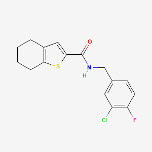 N-(3-chloro-4-fluorobenzyl)-4,5,6,7-tetrahydro-1-benzothiophene-2-carboxamide