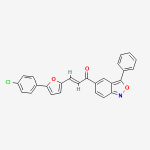 (2E)-3-[5-(4-chlorophenyl)furan-2-yl]-1-(3-phenyl-2,1-benzoxazol-5-yl)prop-2-en-1-one