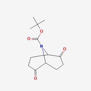 molecular formula C13H19NO4 B2503235 1-(tert-Butoxycarbonyl)-2,6-propanopiperidine-3,7-dione CAS No. 1434905-61-9