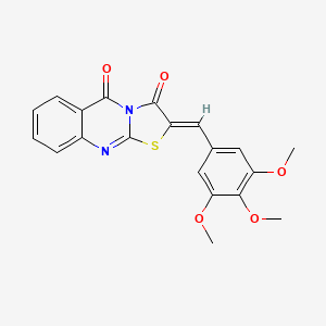 molecular formula C20H16N2O5S B2503251 (2Z)-2-[(3,4,5-trimethoxyphenyl)methylidene]-[1,3]thiazolo[2,3-b]quinazoline-3,5-dione CAS No. 1025591-27-8