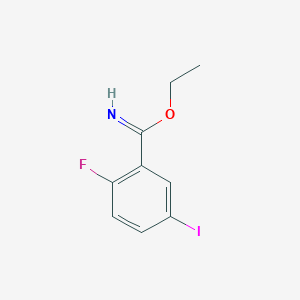 molecular formula C9H9FINO B2503255 Ethyl 2-fluoro-5-iodobenzenecarboximidate CAS No. 1260761-94-1