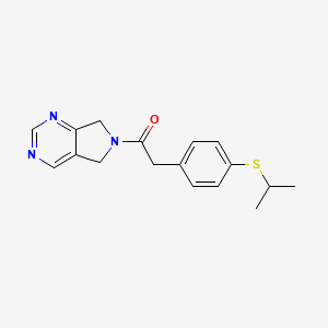 molecular formula C17H19N3OS B2503259 2-(4-(isopropylthio)phenyl)-1-(5H-pyrrolo[3,4-d]pyrimidin-6(7H)-yl)ethanone CAS No. 1448076-81-0