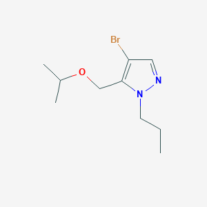 molecular formula C10H17BrN2O B2503260 4-bromo-5-(isopropoxymethyl)-1-propyl-1H-pyrazole CAS No. 1855944-73-8