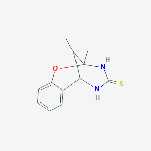 molecular formula C12H14N2OS B2503268 2,11-dimethyl-2,3,5,6-tetrahydro-4H-2,6-methano-1,3,5-benzoxadiazocine-4-thione CAS No. 1005287-24-0