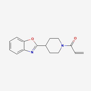 molecular formula C15H16N2O2 B2503271 1-[4-(1,3-Benzoxazol-2-yl)piperidin-1-yl]prop-2-en-1-one CAS No. 1156701-86-8