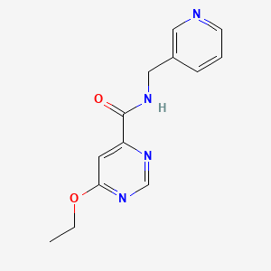 molecular formula C13H14N4O2 B2503278 6-乙氧基-N-(吡啶-3-基甲基)嘧啶-4-甲酰胺 CAS No. 2034362-80-4