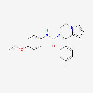 molecular formula C23H25N3O2 B2503289 N-(4-乙氧苯基)-1-(对甲苯基)-3,4-二氢吡咯并[1,2-a]嘧啶-2(1H)-羧酰胺 CAS No. 900003-01-2