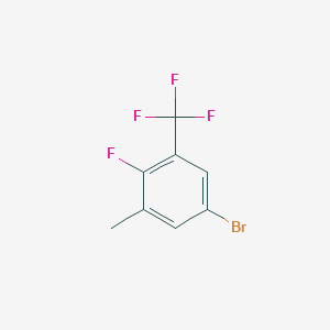 molecular formula C8H5BrF4 B2503291 5-Bromo-2-fluoro-1-methyl-3-(trifluoromethyl)benzene CAS No. 2167934-38-3