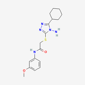 2-[(4-amino-5-cyclohexyl-1,2,4-triazol-3-yl)sulfanyl]-N-(3-methoxyphenyl)acetamide