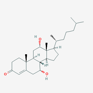 molecular formula C₂₇H₄₄O₃ B025033 7α,12α-二羟基胆甾-4-烯-3-酮 CAS No. 1254-03-1