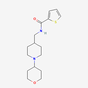 N-((1-(tetrahydro-2H-pyran-4-yl)piperidin-4-yl)methyl)thiophene-2-carboxamide
