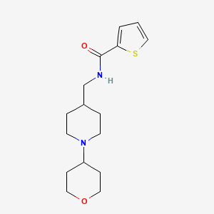 molecular formula C16H24N2O2S B2503311 N-((1-(tétrahydro-2H-pyran-4-yl)pipéridin-4-yl)méthyl)thiophène-2-carboxamide CAS No. 2034324-19-9