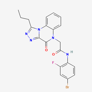 molecular formula C20H17BrFN5O2 B2503315 N-(4-bromo-2-fluorophenyl)-2-(4-oxo-1-propyl[1,2,4]triazolo[4,3-a]quinoxalin-5(4H)-yl)acetamide CAS No. 1260938-67-7