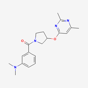 molecular formula C19H24N4O2 B2503332 3-{3-[(2,6-dimethylpyrimidin-4-yl)oxy]pyrrolidine-1-carbonyl}-N,N-dimethylaniline CAS No. 2097934-31-9