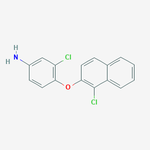 molecular formula C16H11Cl2NO B2503344 3-氯-4-(1-氯萘-2-基)氧基苯胺 CAS No. 76590-30-2