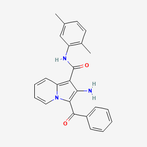 molecular formula C24H21N3O2 B2503365 2-amino-3-benzoyl-N-(2,5-dimethylphenyl)indolizine-1-carboxamide CAS No. 898417-22-6