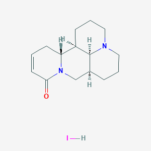 molecular formula C15H23IN2O B2503380 (4(1)S,7aS,13aR,13bR)-2,3,5,6,7,7a,8,13,13a,13b-decahydro-1H-dipyrido[2,1-f:3',2',1'-ij][1,6]naphthyridin-10(4(1)H)-one hydroiodide CAS No. 1217612-13-9