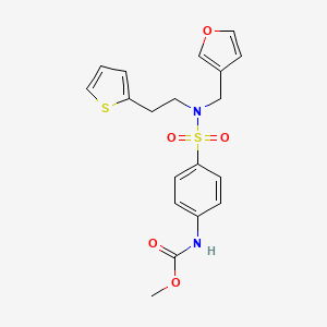 methyl (4-(N-(furan-3-ylmethyl)-N-(2-(thiophen-2-yl)ethyl)sulfamoyl)phenyl)carbamate