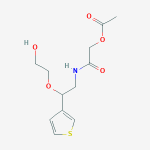 2-((2-(2-Hydroxyethoxy)-2-(thiophen-3-yl)ethyl)amino)-2-oxoethyl acetate