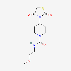 4-(2,4-dioxothiazolidin-3-yl)-N-(2-methoxyethyl)piperidine-1-carboxamide