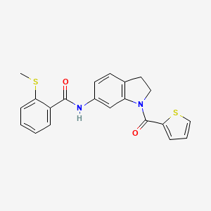 2-(methylthio)-N-(1-(thiophene-2-carbonyl)indolin-6-yl)benzamide