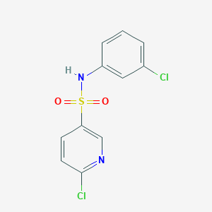 molecular formula C11H8Cl2N2O2S B2503396 6-chloro-N-(3-chlorophenyl)pyridine-3-sulfonamide CAS No. 622804-77-7