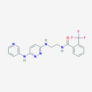 N-(2-((6-(pyridin-3-ylamino)pyridazin-3-yl)amino)ethyl)-2-(trifluoromethyl)benzamide