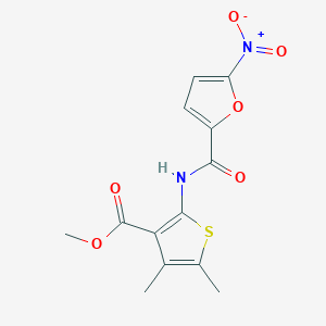 B2503414 Methyl 4,5-dimethyl-2-(5-nitrofuran-2-carboxamido)thiophene-3-carboxylate CAS No. 896615-41-1