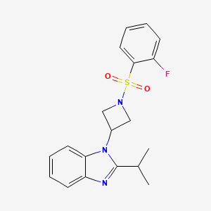 1-[1-(2-Fluorophenyl)sulfonylazetidin-3-yl]-2-propan-2-ylbenzimidazole