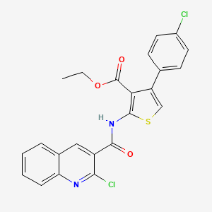Ethyl 4-(4-chlorophenyl)-2-[(2-chloroquinoline-3-carbonyl)amino]thiophene-3-carboxylate