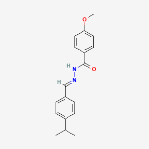 molecular formula C18H20N2O2 B2503434 (E)-N'-(4-异丙基亚苄基亚甲基)-4-甲氧基苯甲酰肼 CAS No. 316141-92-1