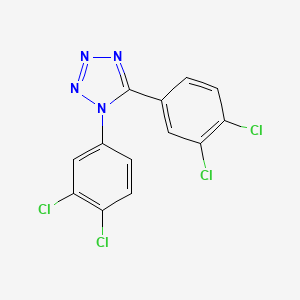 molecular formula C13H6Cl4N4 B2503435 1,5-bis(3,4-dichlorophenyl)-1H-1,2,3,4-tetraazole CAS No. 219719-67-2