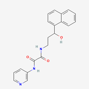 molecular formula C20H19N3O3 B2503443 N1-(3-hydroxy-3-(naphthalen-1-yl)propyl)-N2-(pyridin-3-yl)oxalamide CAS No. 1421484-33-4