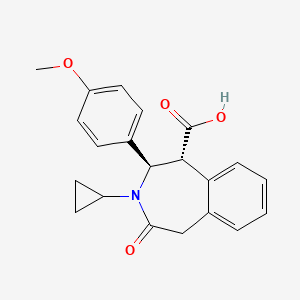 molecular formula C21H21NO4 B2503461 (1R,2R)-3-环丙基-2-(4-甲氧基苯基)-4-氧代-2,3,4,5-四氢-1H-3-苯并氮杂菲-1-羧酸 CAS No. 2202285-19-4