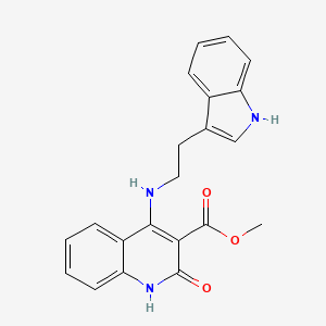 molecular formula C21H19N3O3 B2503466 4-{[2-(1H-吲哚-3-基)乙基]氨基}-2-氧代-1,2-二氢-3-喹啉羧酸甲酯 CAS No. 1251676-20-6