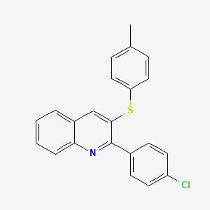 molecular formula C22H16ClNS B2503468 2-(4-氯苯基)-3-[(4-甲基苯基)硫代]喹啉 CAS No. 477867-86-0