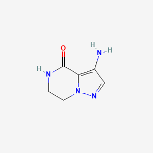 molecular formula C6H8N4O B2503472 3-Amino-6,7-dihydropyrazolo[1,5-a]pyrazin-4(5h)-one CAS No. 1684425-51-1